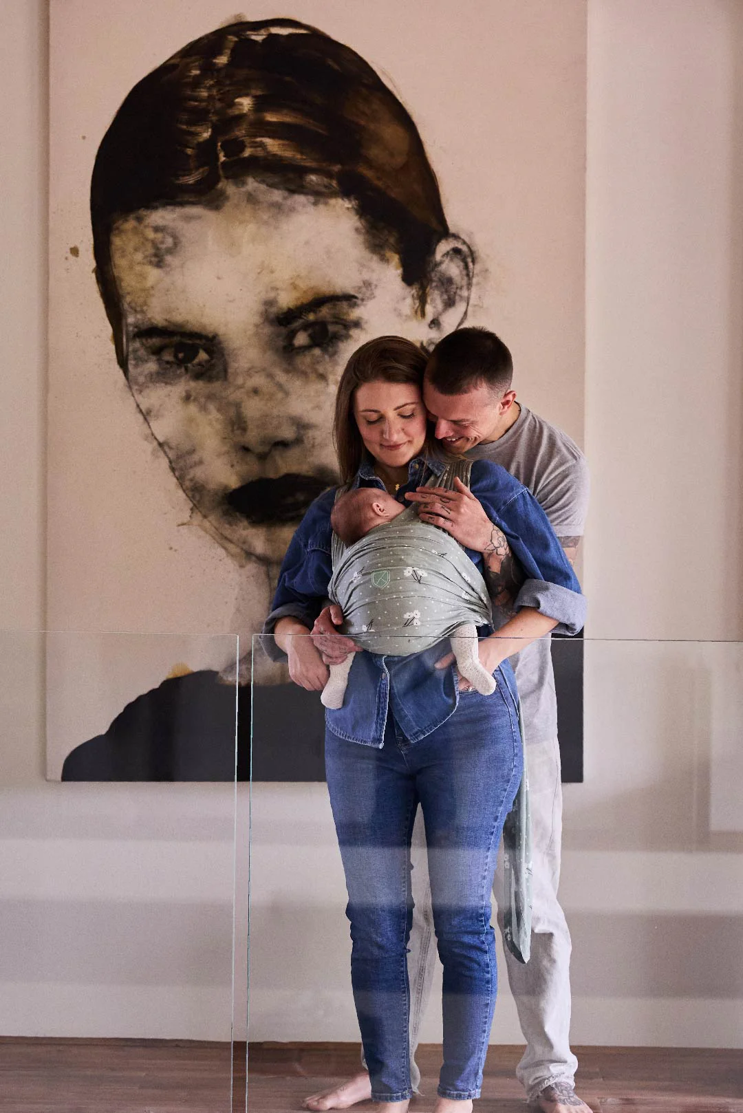 CUDDLE BAND 2 Modal Preemies Baby Wrap 2/9 kg - Blossom Green - Image 4