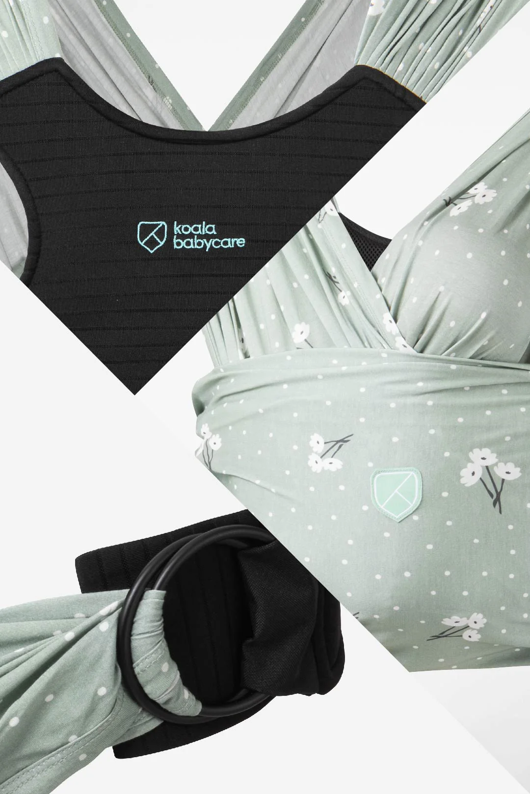 CUDDLE BAND 2 Modal Preemies Baby Wrap 2/9 kg - Blossom Green - Image 5