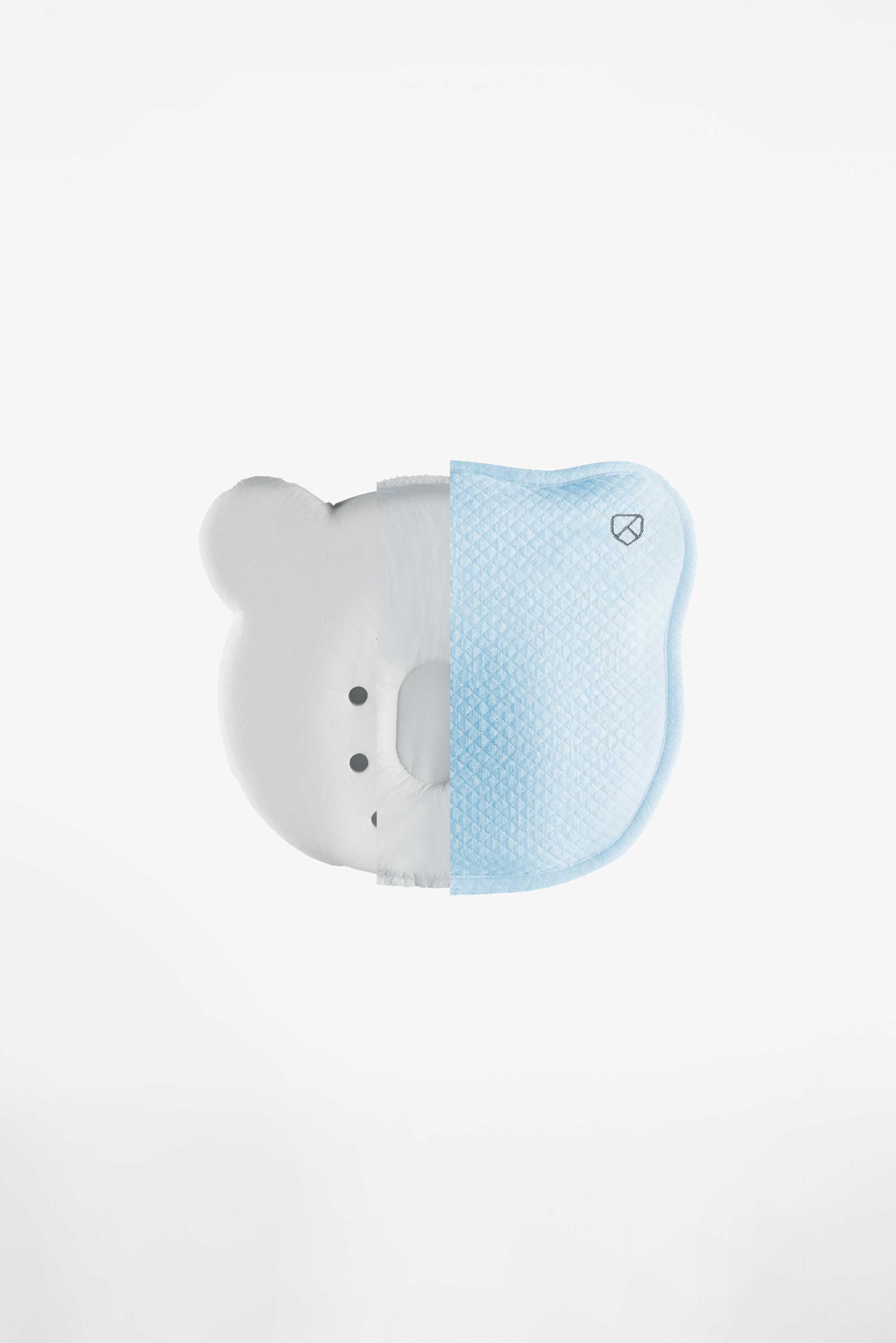 PERFECT HEAD Pillow for Plagiocephaly - Light Blue - Image 3