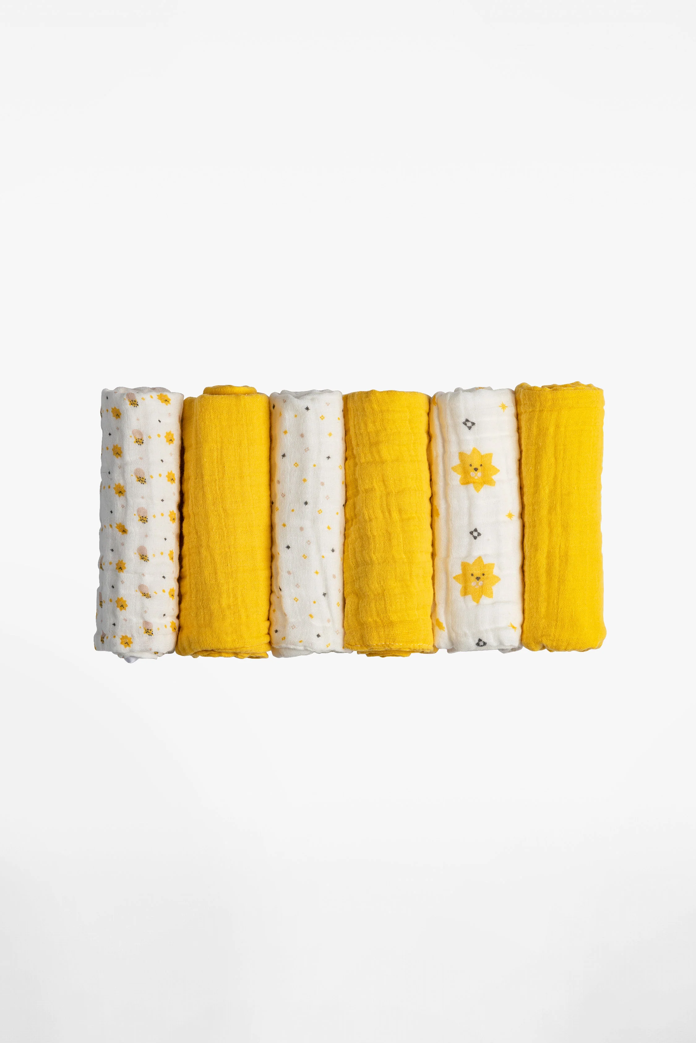 SOFT TOUCH 30X30 Newborn muslin cloths - Mustard Yellow - Image 3