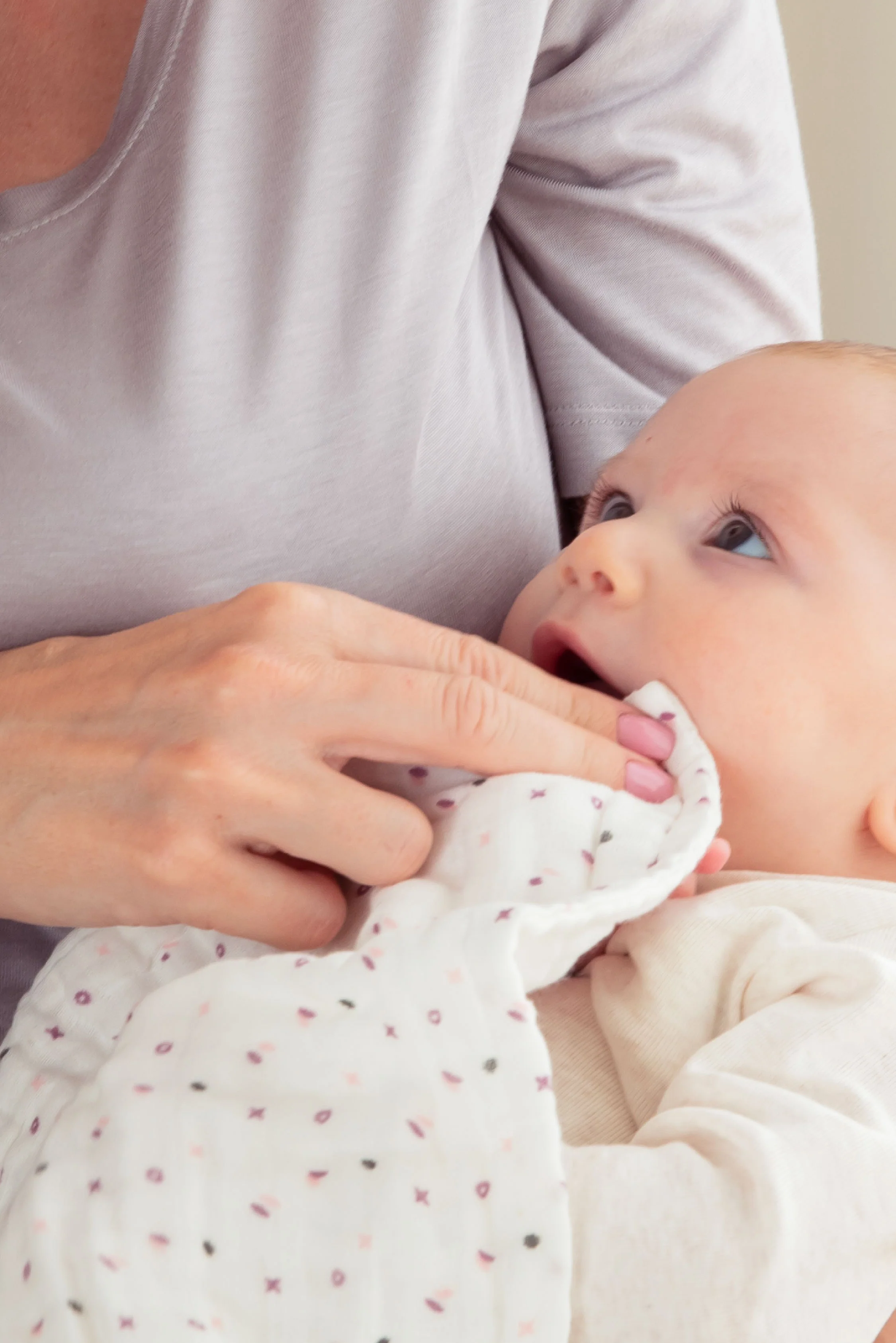 SOFT TOUCH 30X30 Newborn muslin cloths - Pink Sand - Image 4