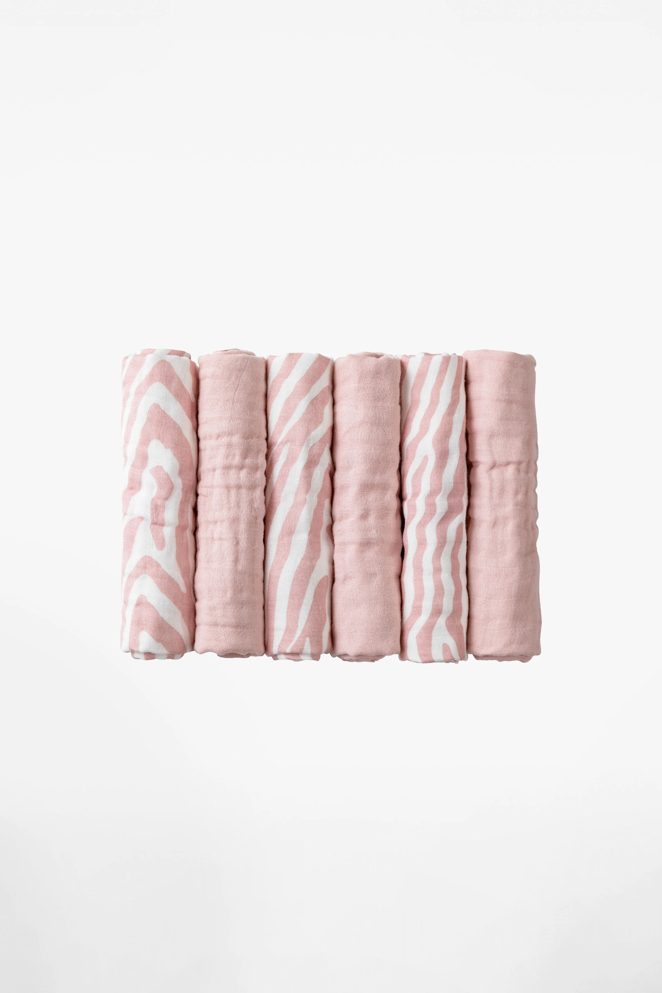 SOFT TOUCH 30X30 Newborn muslin cloths - Pink Sand - Tiger - Image 3